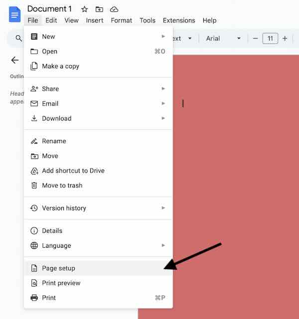 how to get rid of a background color in Google Docs