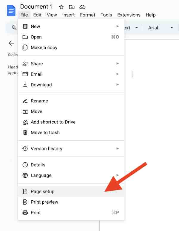 how to insert a background in Google Docs