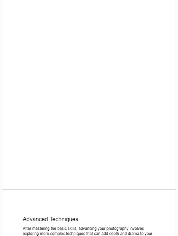 google docs insert blank page