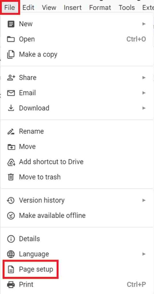 delete blank page in Google Docs