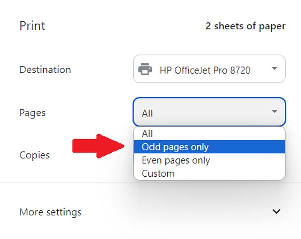 how to print on both sides Google Docs