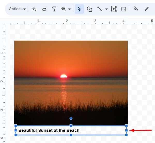 image captions in Google Docs