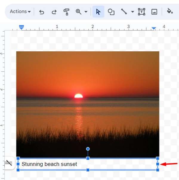 how to add captions to images on Google Docs