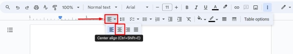 how to edit table size in Google Docs