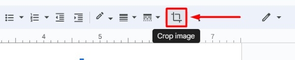 Google Docs crop image
