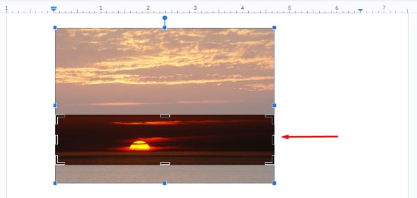 crop image in Google Docs