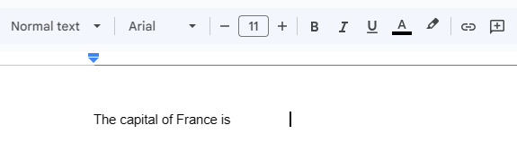 how to make a fill in the blank line in Google Docs