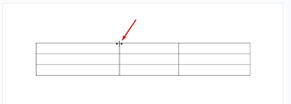 Google Docs resize table