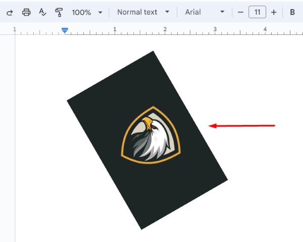 rotate image in Google Docs