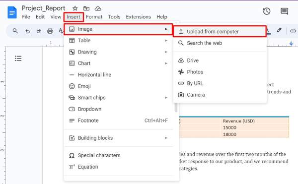 how to rotate a table on Google Docs