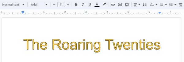 where is word art in google docs