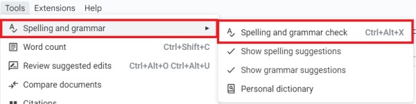 google docs misspelled words not underlining 