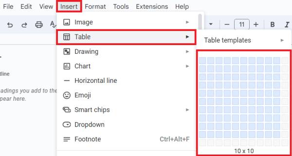 make crossword puzzle google docs