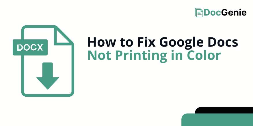 Google Docs not printing with color
