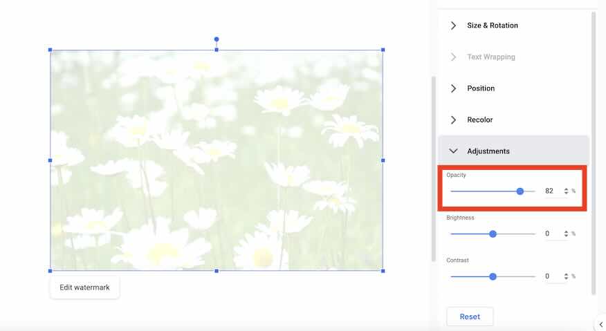 how to insert background image in Google Docs