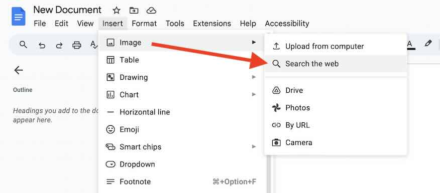 how to put images in Google Docs