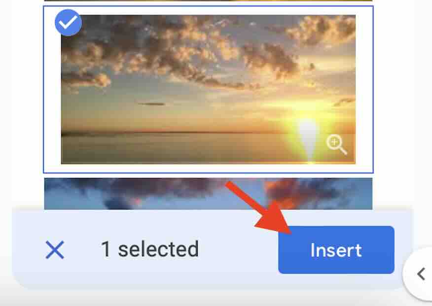 how to insert an image on Google Docs