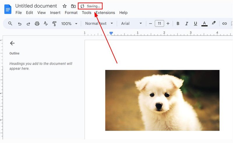 saving changes in google docs
