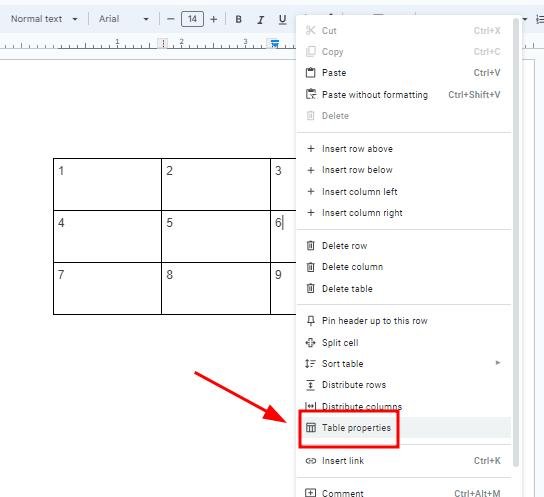 show bottom border only google docs table