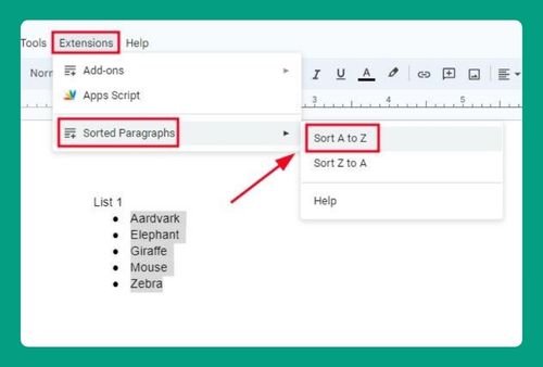 How to Sort Bullet Points Alphabetically in Google Docs (2025)