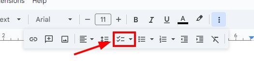 how to put check mark in google docs