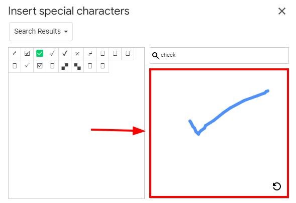 how to make a check mark on google docs