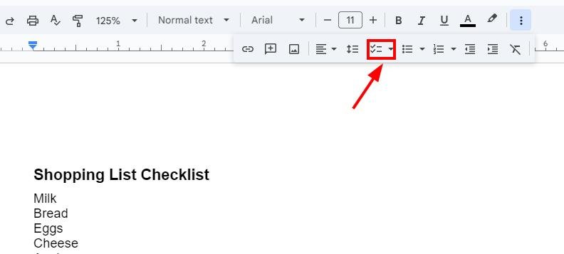 how to type a check mark in google docs