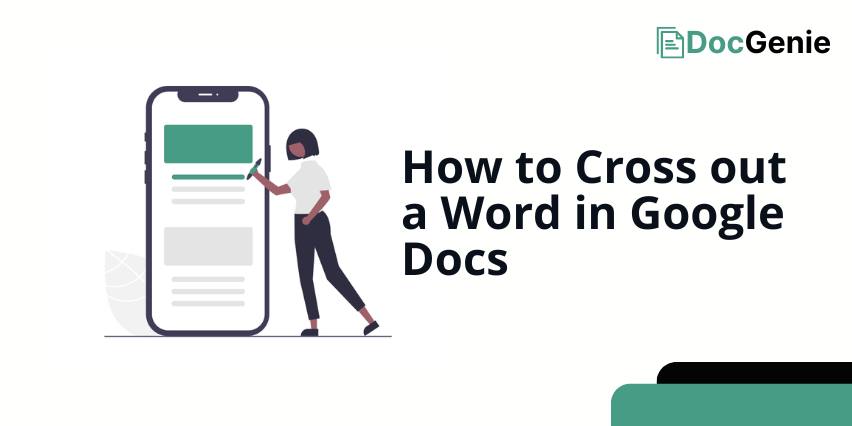 how to cross words in google docs