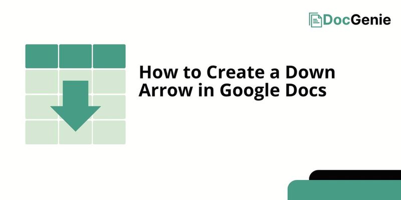 make a down arrow in google docs how to 