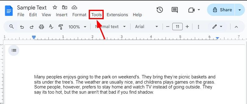 grammar checker for google docs