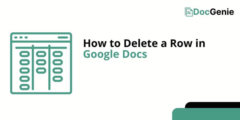 how to delete row on google docs