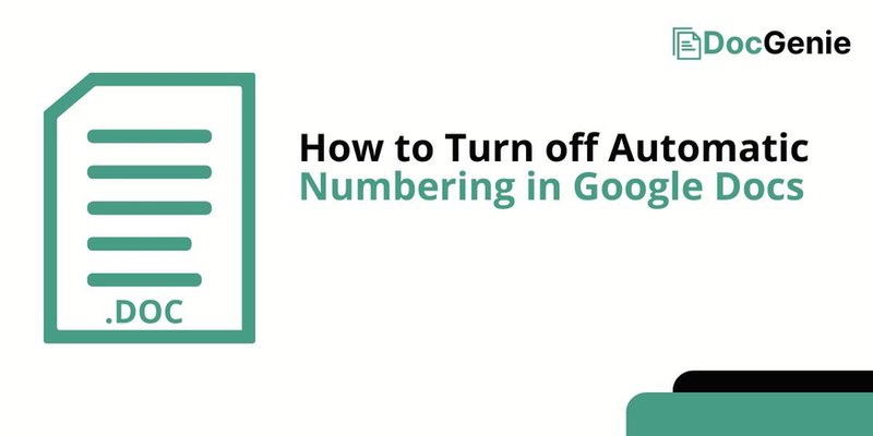 google docs stop auto numbering