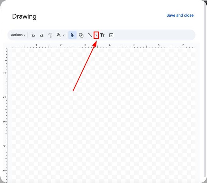 vertical line google docs