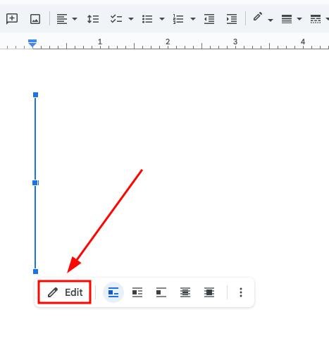 insert vertical line google docs