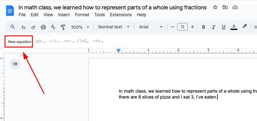 add division lines google docs