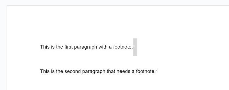 change the footnote number in google docs how to 