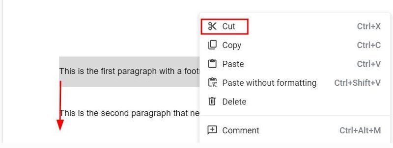 changing footnote number in google docs 