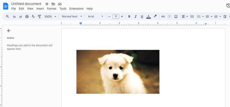 deleting images on google docs