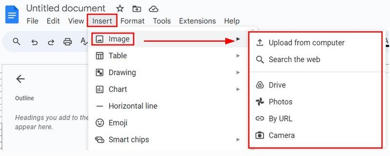 edit an image in google docs