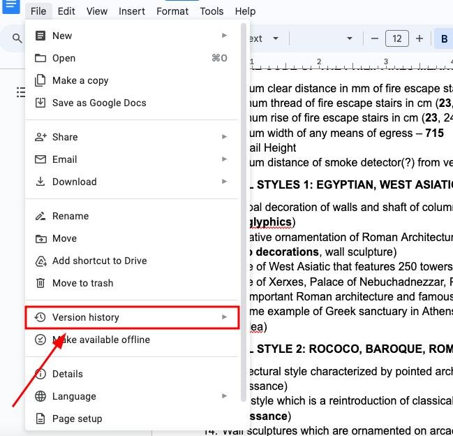 google docs find edit history