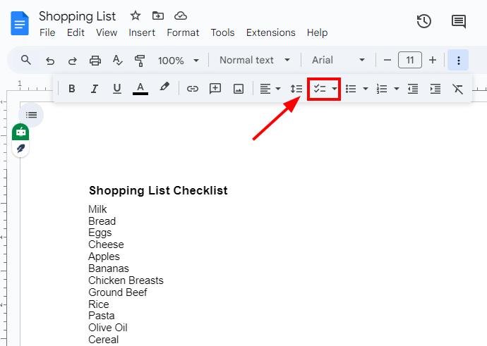 how to prevent strikethrough on checkboxes in google docs