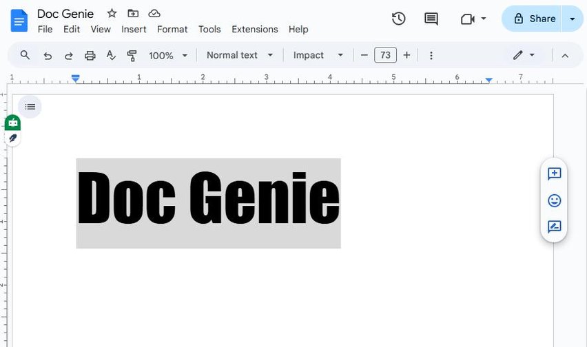 google docs space out letters in