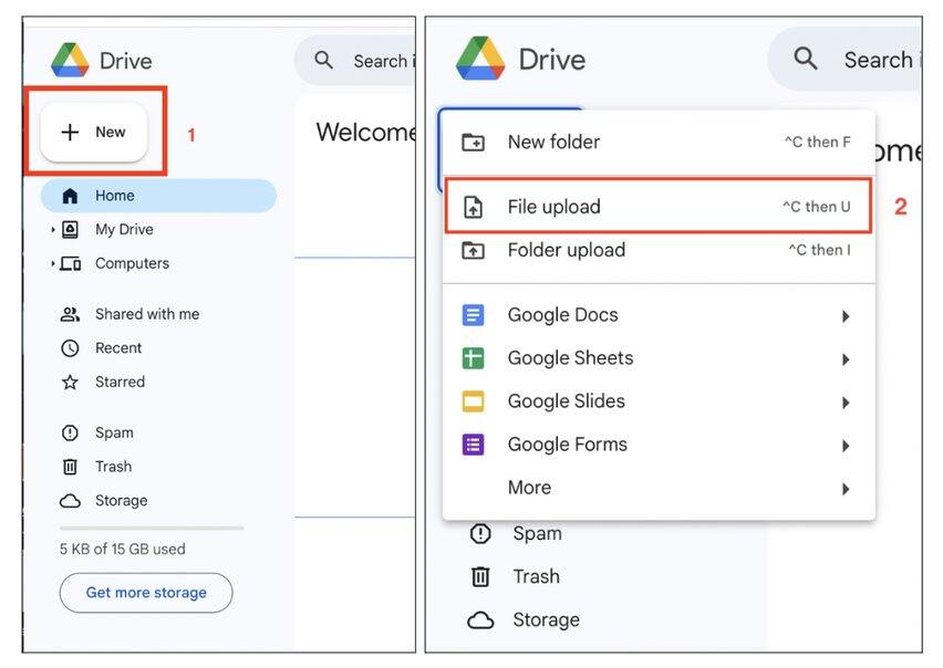 excel uploading to google docs