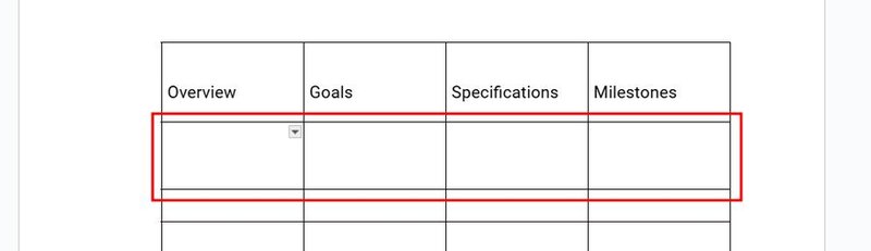 how to insert row below in google docs