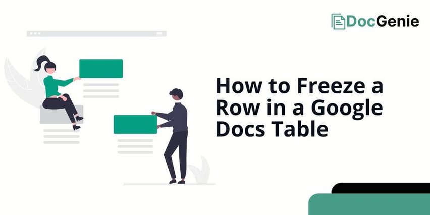 google docs table how to freeze a row