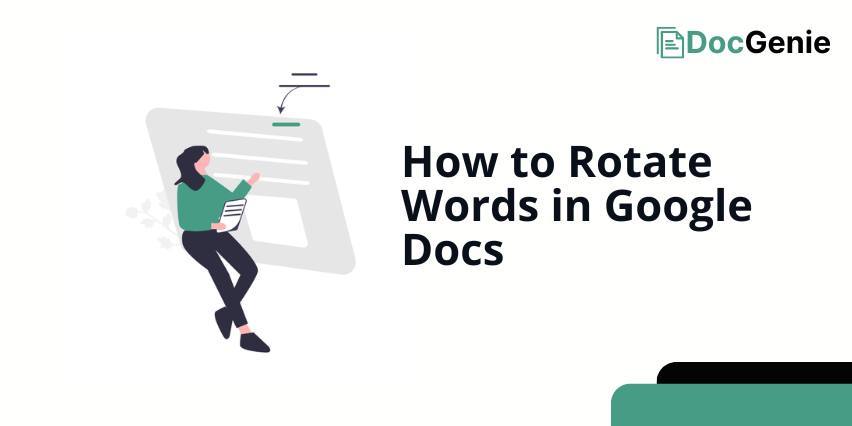 google docs rotate words