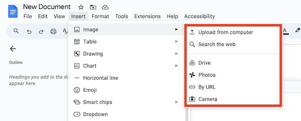 how to lock an image on Google Docs