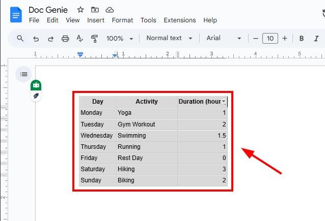 change google docs table border color