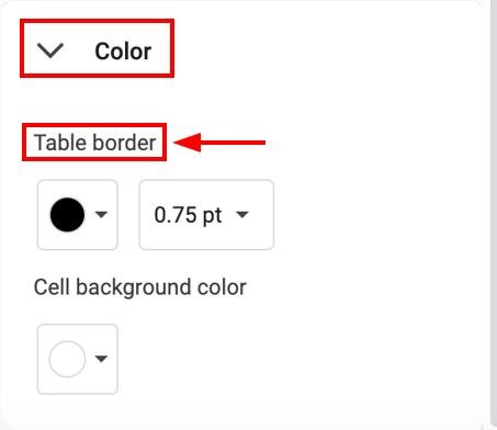 remove table border google docs