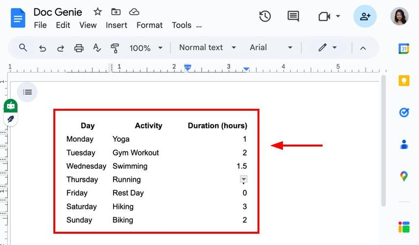 google docs remove table border